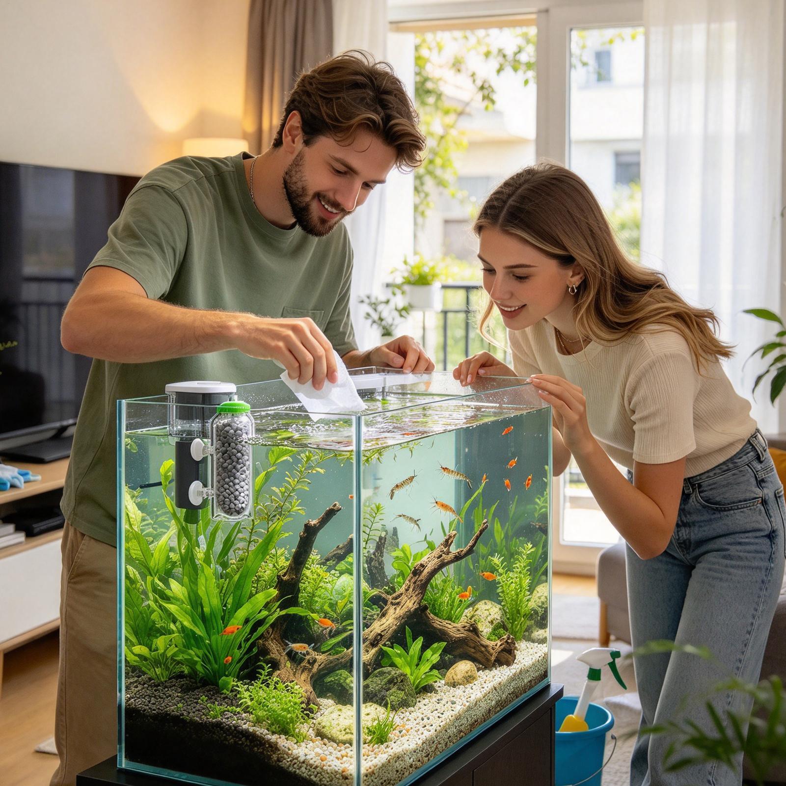 Aquarium Planted Tank Filter - Sauerstoffdiffusor für Aquarien, spritzwassergeschützter Sauerstofffilter, Sauerstoffbelüfterhaube