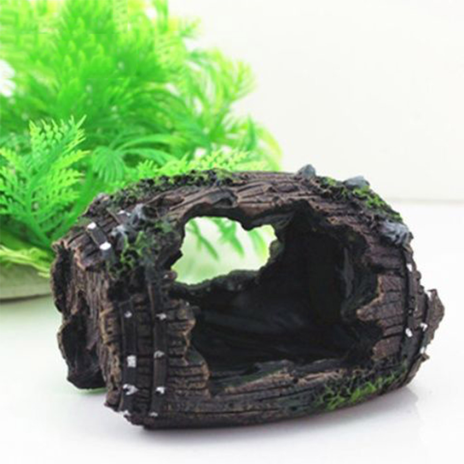 Aquarium Plant Substrate - Aquarium-Dekoration Hohles Baumstamm-Tunnel-Höhlen-Element für Fischbecken-Landschaftsgestaltung Aquatische
