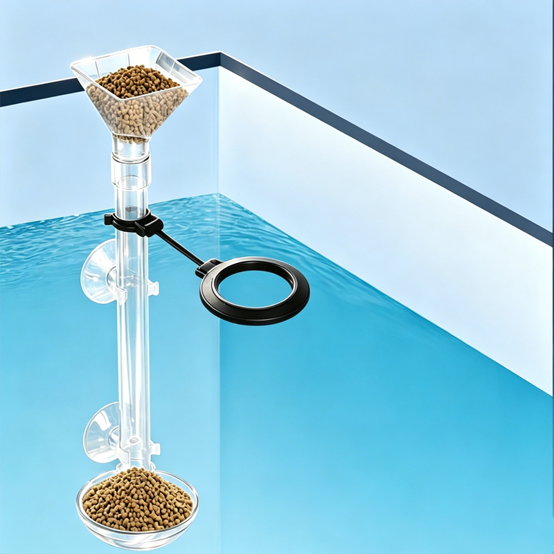 Aquarium Fertilizer - Acryl-Aquarium-Fischfütterer Transparentes Teleskop-Rohr Multifunktionaler Fischbecken-Futterspender mit