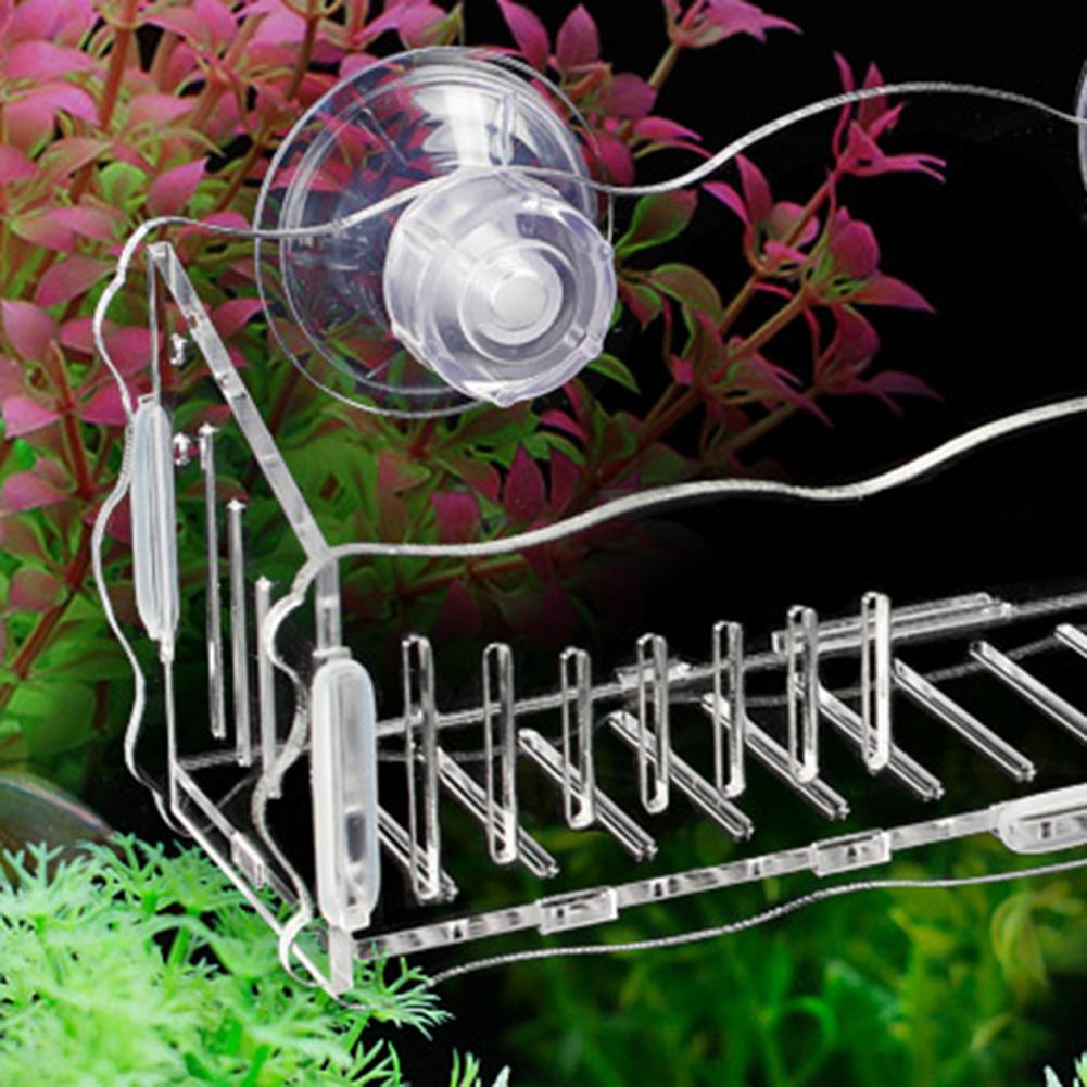 Aquarium Plant Holder - Pflanzenhalter mit Saugnapf, Pflanzgestell für Aquarien,