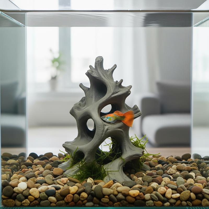 Aquarium Driftwood - Versteckte Mehrloch-Naturholz-Fischhöhle, Ornament, Sicher für Aquarium,