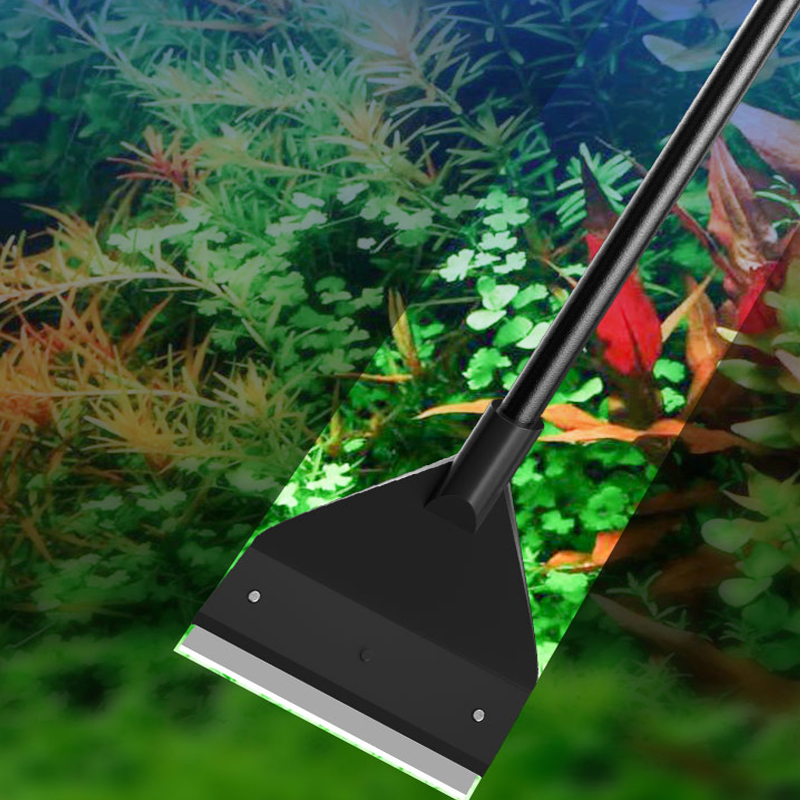 Planted Aquarium Cleaning - Aquarium-Reinigungswerkzeug Flacher Sand-Algenentferner Doppelfunktions-Glas-Algenentfernungsschaber Haushaltsreinigungswerkzeug Aquarium-Zubehör